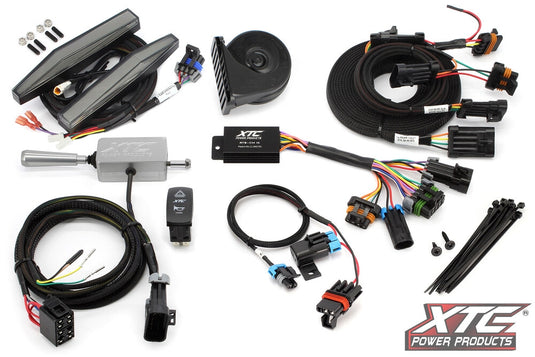 Xtc Power Products ATS-L-POL-M24R-DRL Auto Turn Signal Kit - with Billet Lever and Front DRL Lights Pol