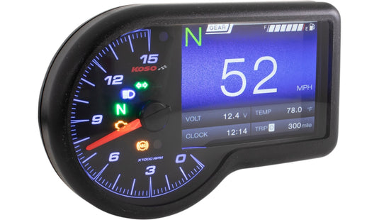Koso North America BA071000 RX-3 TFT Multi-Function Meter