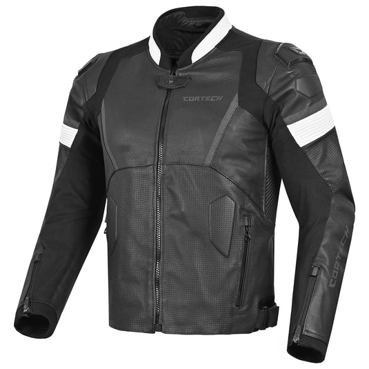Cortech Revo Leather Jacket (X-Large, Black/White)