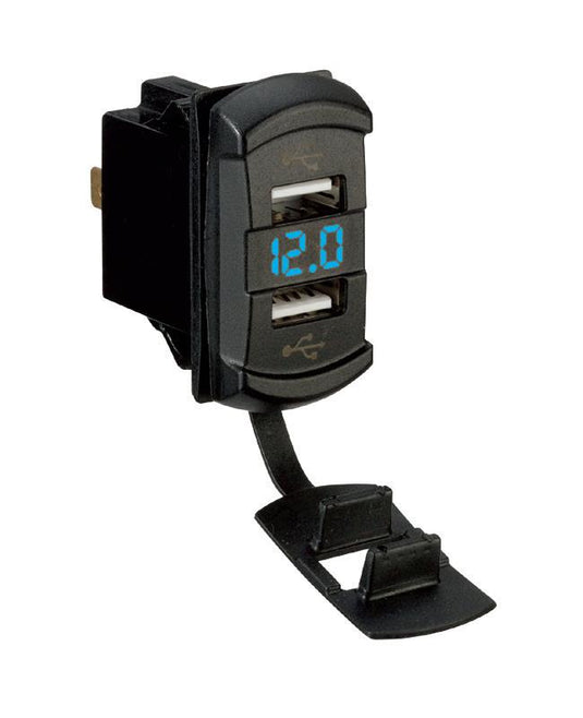 Moose Utility USB-DVM Dual USB Charger with Voltage Monitor