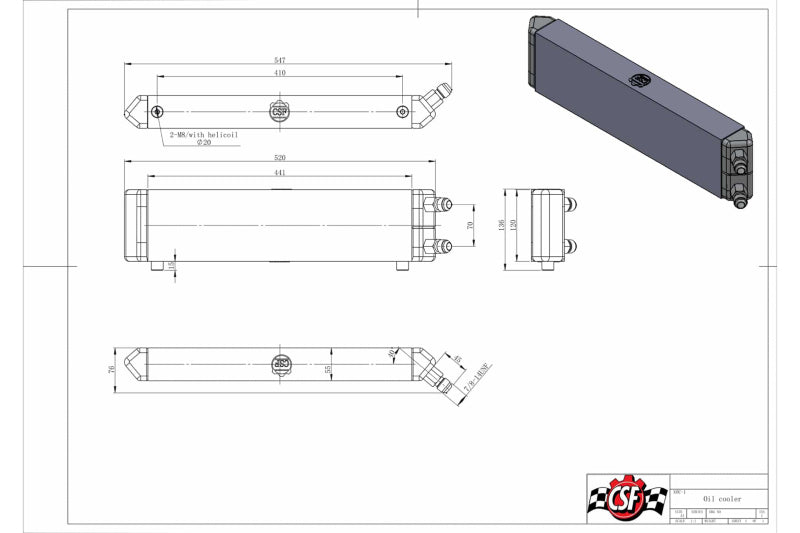 Load image into Gallery viewer, Csf 8066 CSF Oil Coolers
