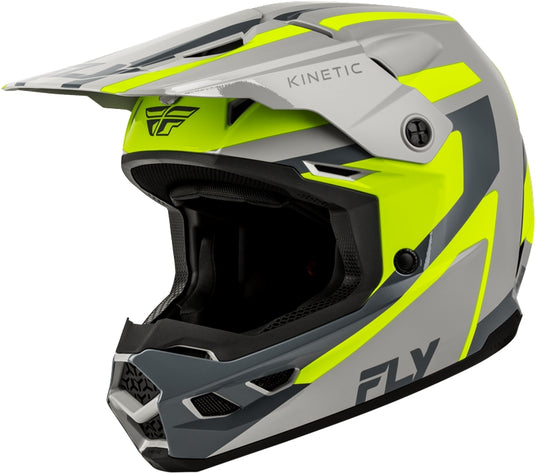 Fly Racing Kinetic Sync Helmet (Small, Gray/Hi-Vis)