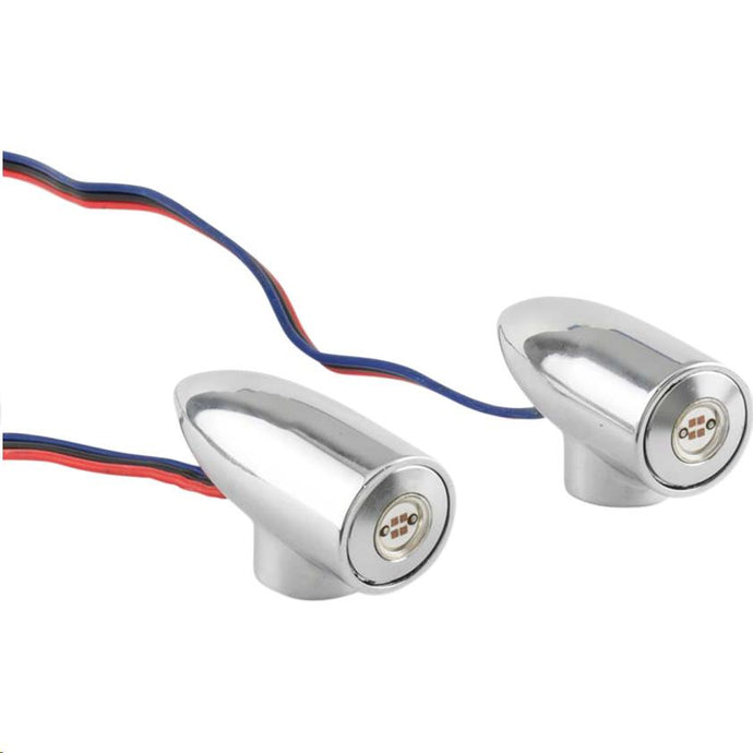 Paul Yaffe Originals PYO:LB-F-DRL-C Lightning Bullet LED Marker Lights - Front - Chrome - White Amber LED