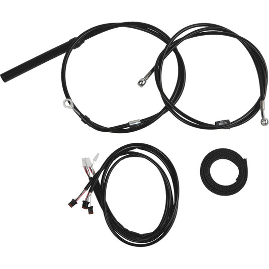 La Choppers LA-8062KT3-13B Complete Plug and Play Cable Kit - 12in.-14in. - Black
