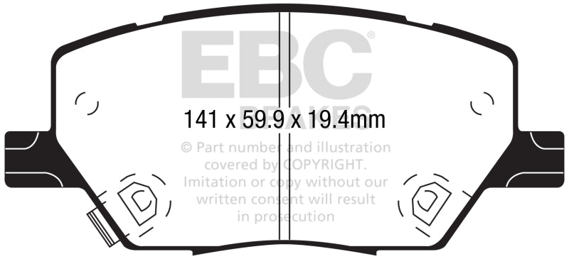 Load image into Gallery viewer, Ebc DP42239R EBC Yellowstuff Brake Pad Sets
