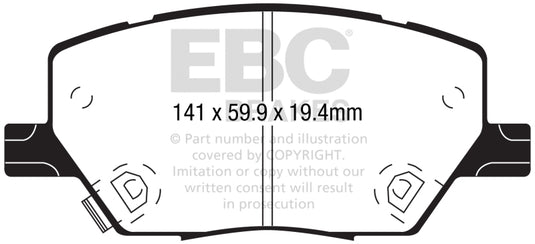 Ebc DP42239R EBC Yellowstuff Brake Pad Sets