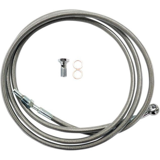 La Choppers LA-8100C13 Stainless Steel Clutch Line Kit - 12in.-14in. Ape Hangers
