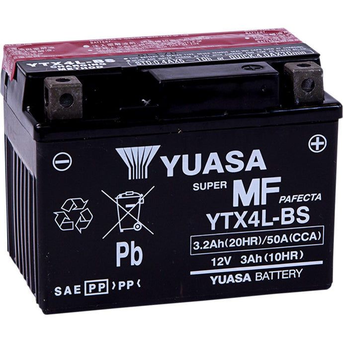 Yuasa YUAM62X4B Maintenance Free Battery - YTX4L-BS