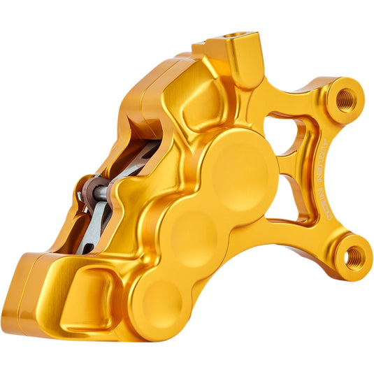 Arlen Ness 02-204 6-Piston Differential Bore Front Brake Caliper for 14in. Rotors - Right Side - Gold