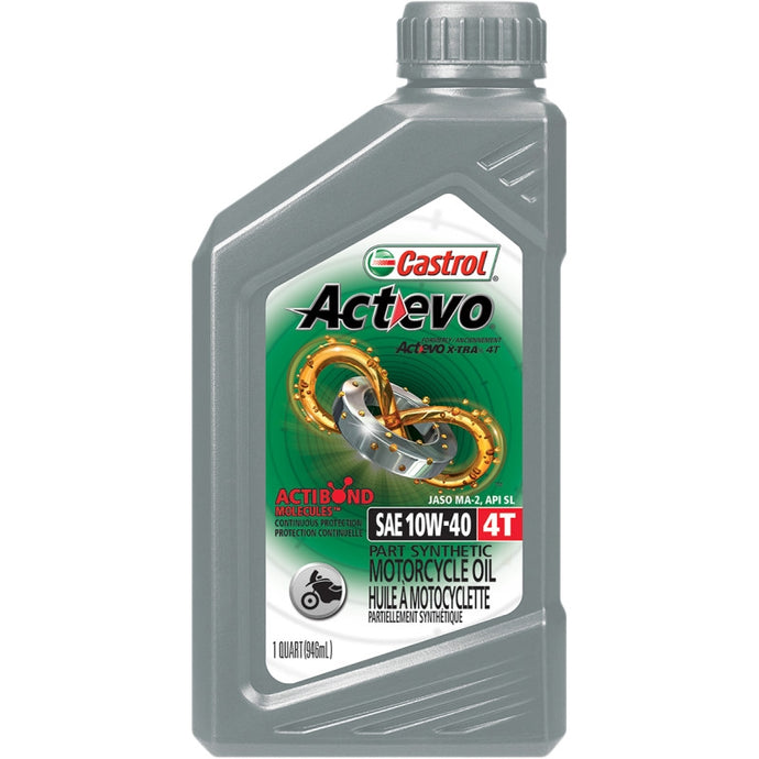Castrol 15D7D2 Actevo X-Tra 4T Synthetic Blend - 10W40 - 1Qt.