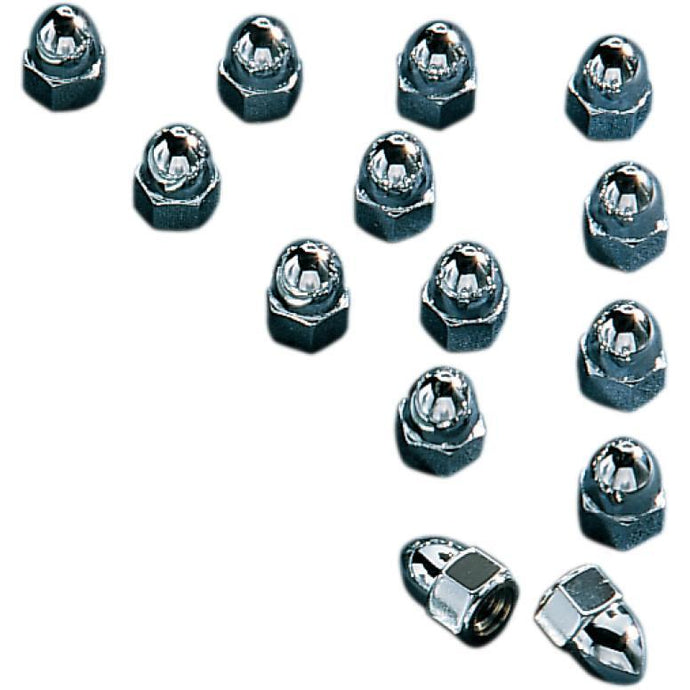 Drag Specialties DS-190114 Chrome Acorn Rocker Box Nut Set