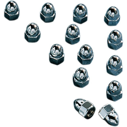 Drag Specialties DS-190114 Chrome Acorn Rocker Box Nut Set