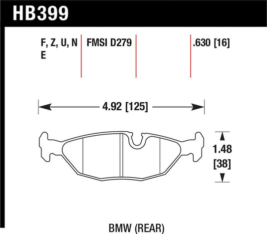 Hawk Performance HB399F.630 HAWK HPS Brake Pad Sets