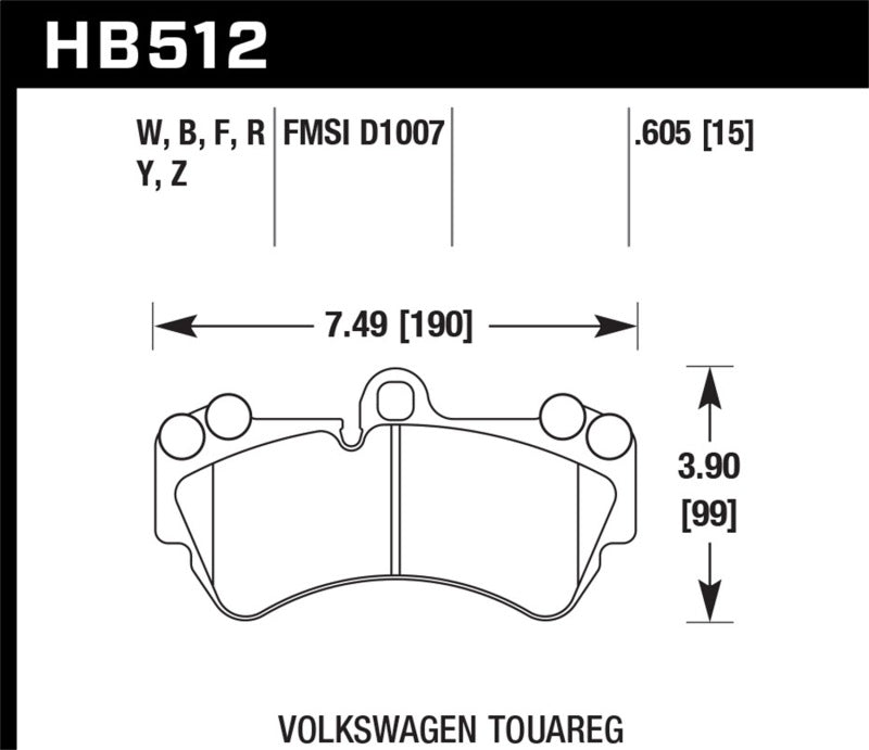 Load image into Gallery viewer, Hawk Performance HB512F.605 HAWK HPS Brake Pad Sets
