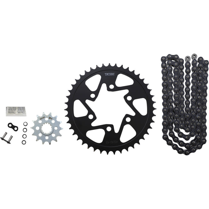 Vortex CK6470 WSS Warranty Chain and Sprocket Kit - Black - 43 Rear - 16 Front