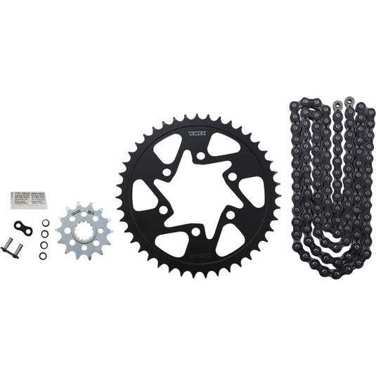 Vortex CK6470 WSS Warranty Chain and Sprocket Kit - Black - 43 Rear - 16 Front