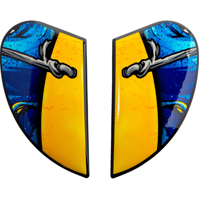 Icon Side Plates for Airflite Helmets - Brozak Blue