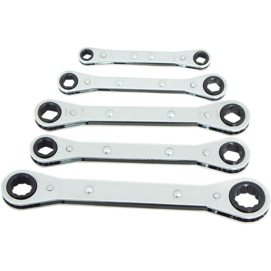 Lang Tools RB-5 5-Piece Sae Flat Wrench Set