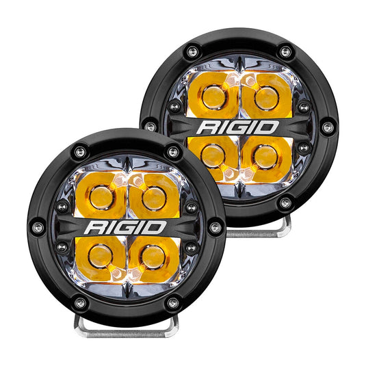 Rigid Industries 36114 360-Series Spot Lights - 4in. - Amber