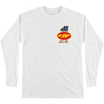 Fmf Racing America First Long-Sleeve T-Shirt (Medium, White)