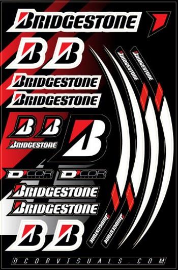 Dcor 40-90-118 Rim Decal - Bridgestone