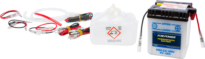 Fire Power 6N4-2A/UNV Conventional 6V Standard Battery with Acid Pack