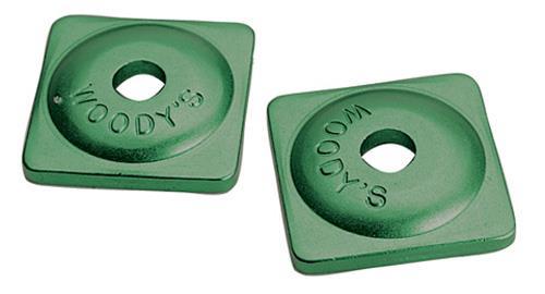 Woody's ASW2-3780-48 Square Digger Aluminum Support Plates - 5/16in. - Green (48pk.)
