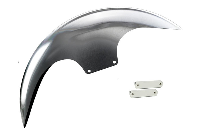 Bagger Nation CAFE-19-14L-S Cafe Front Fender - Stain Adaptors - 16in.-19in. Wheel