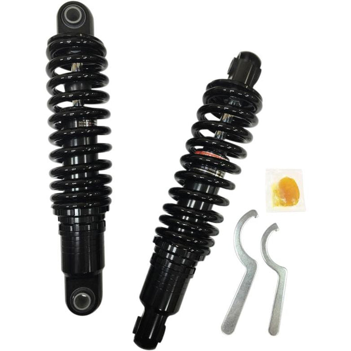 Drag Specialties 1310-1840 Premium Ride-Height Heavy Duty Adjustable Shocks - 12in. - Black