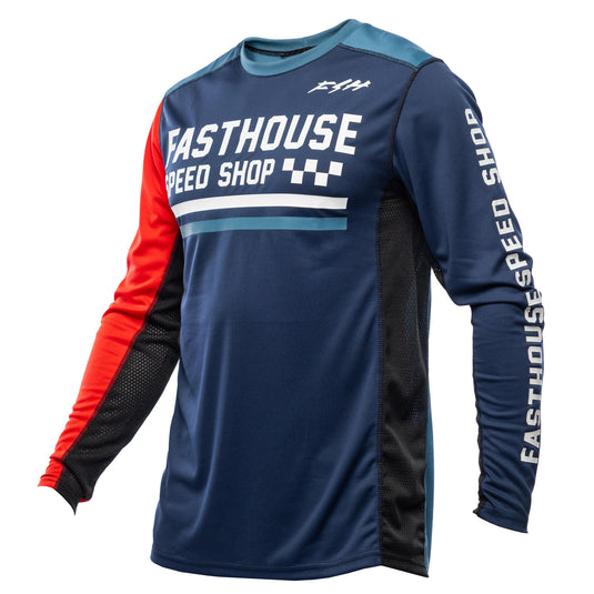 Fasthouse Grindhouse Hudson Jersey (X-Large, Blue/Red)