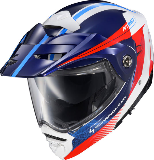 Scorpion EXO-AT960 Topographic 2 Helmet (Medium, Red/White/Blue)