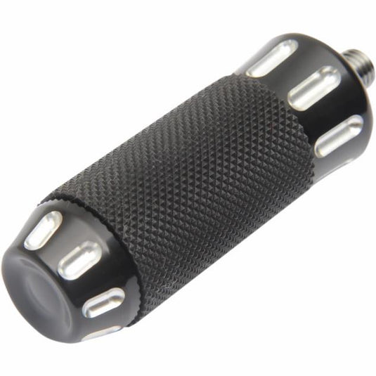 Drag Specialties 1603-0286 Cobra Brake/Shift Toe Peg - Black/Clear Cuts