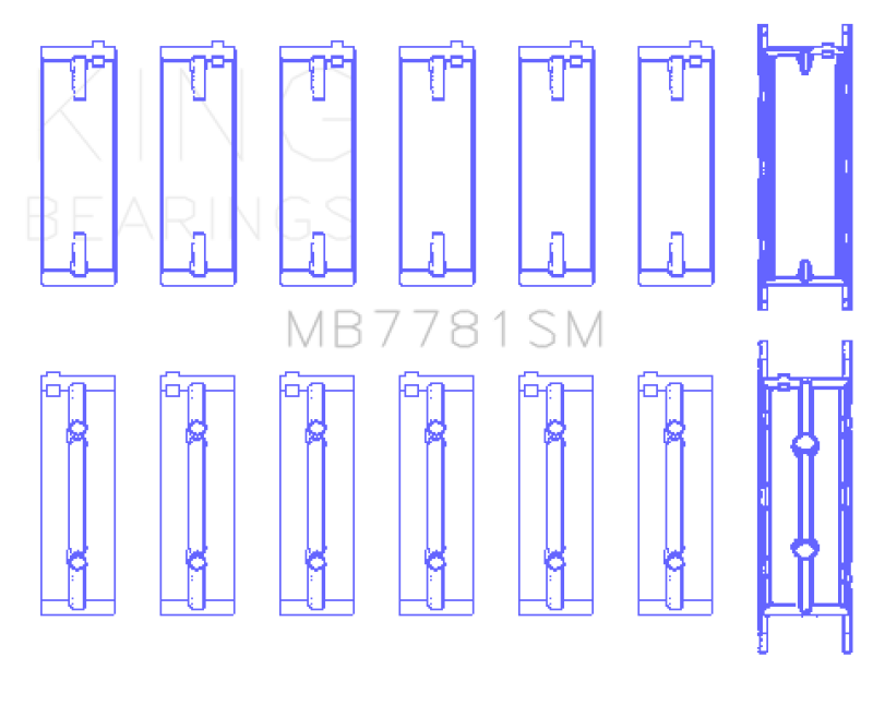 Load image into Gallery viewer, King Engine Bearings MB7781SM0.25 KING Main Bearings
