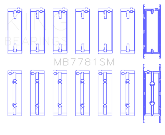King Engine Bearings MB7781SM0.25 KING Main Bearings