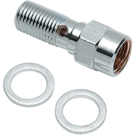 Drag Specialties 1742-0044 3/8in.-24 Banjo Bolt with Brake Light Switch Mount