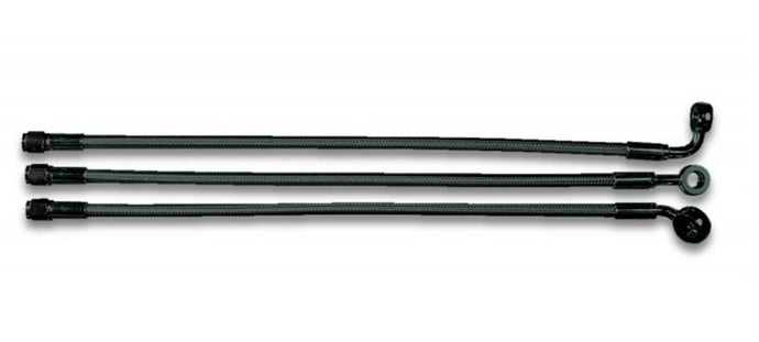 Magnum AS47125 Black Pearl Designer Series ABS Front Upper Brake Line - 10mm. 35deg. Banjo - 25in.