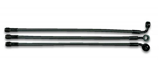 Magnum AS47125 Black Pearl Designer Series ABS Front Upper Brake Line - 10mm. 35deg. Banjo - 25in.
