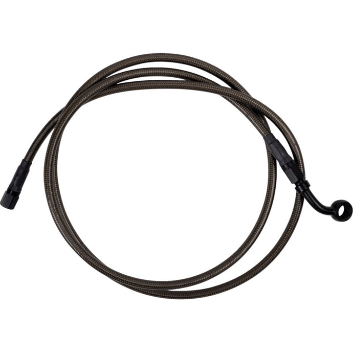 Barnett 254-30-51133-6 ABS Upper Front Brake Line - +6in. - Carbon Coat with Black Fittings