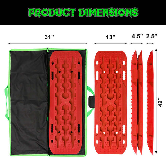 Rhino Usa RG-TB42X13-RED RSA Traction Boards