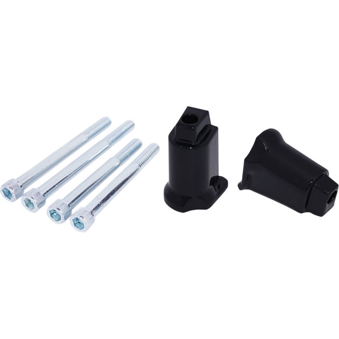 Drag Specialties 1621-1007 Support Brackets for Passenger Floorboard Mount Kit - Gloss Black
