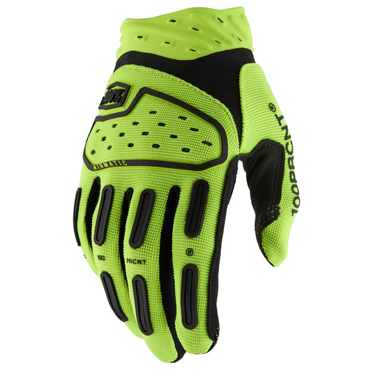 100% Airmatic 2 Gloves (Medium, Fluo Yellow)