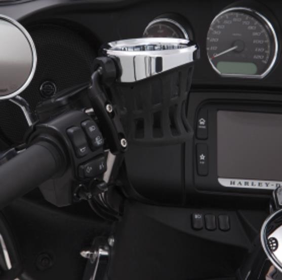 Ciro 50411 Drink Holder with Perch Mount - Black/Chrome
