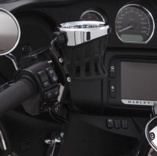 Ciro 50411 Drink Holder with Perch Mount - Black/Chrome