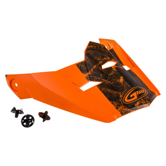 G-Max Visor with Screws for MX-46Y Dominant Helmets - Matte Orange/Black - YS-YL