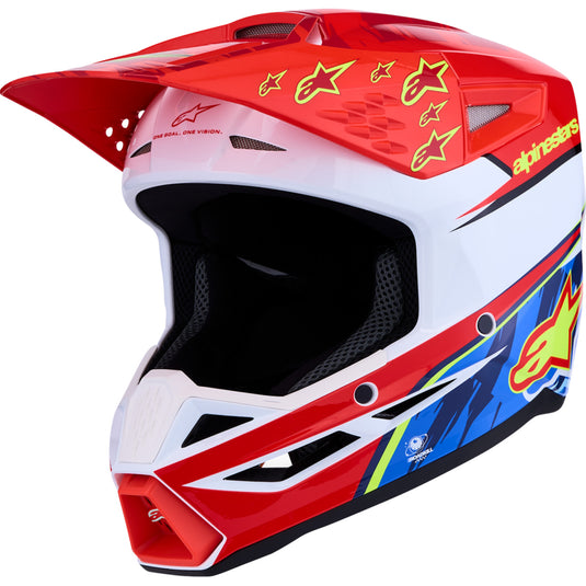 Alpinestars S-M3 Falcon Helmet (Medium, Blue/White/Red)