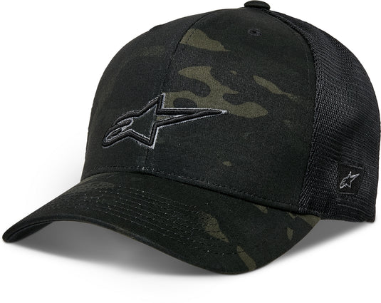 Alpinestars Recon Camo Trucker Hat (One Size Fits Most, Black Camo)