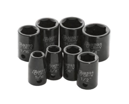 Performance Tools M594DB 3/8in. SAE Impact Socket Set - Deep