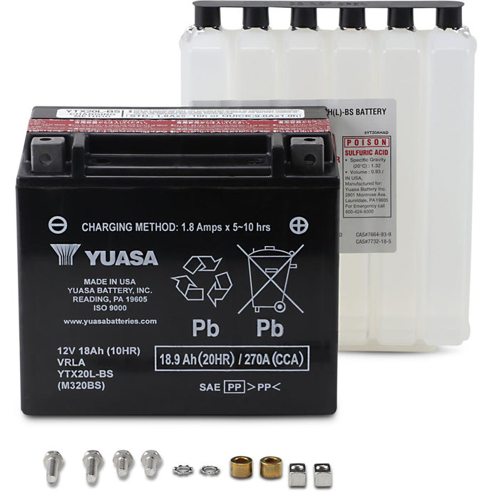 Yuasa YUAM320BS Maintenance Free Battery - YTX20L-BS