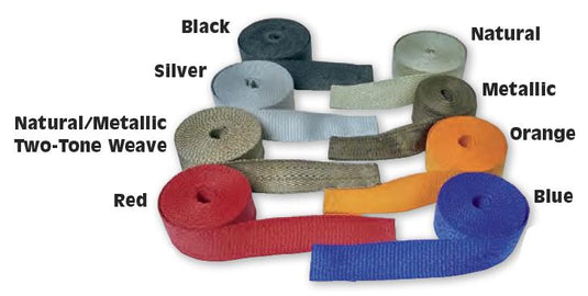 Cycle Performance CPP/9053SL Exhaust Pipe Wrap - 2in. x 25ft. - Metallic with 4 Silver Ladder Tie Clamps