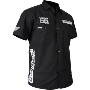 Throttle Threads Throttle Threads Snow Monochrome Shop Shirt Black